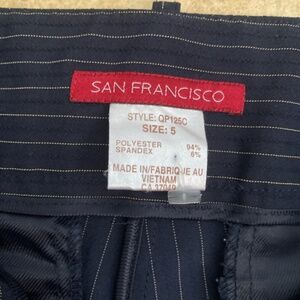 Vintage San Francisco navy pinstriped trousers